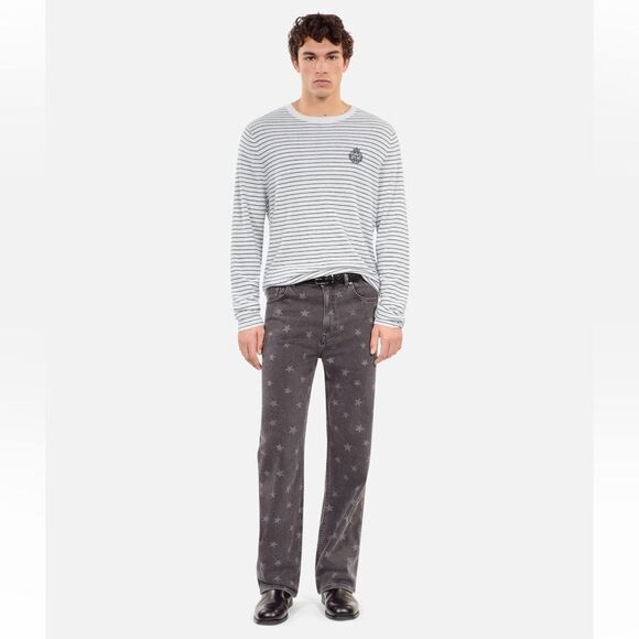 $345 The Kooples Blazon Striped Wool And cashmere Sweater for Man NWT - Picture 2 of 9